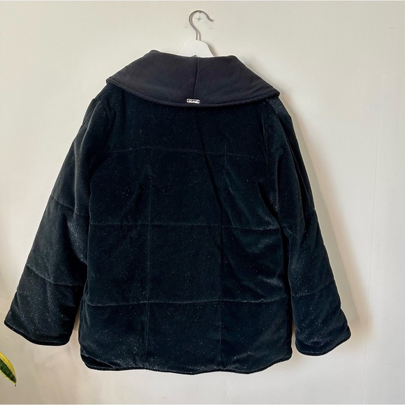 St. John Sport Black Sparkly Reversible Puffer Jacket Size M - Picture 2 of 8